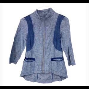 Stylish 2-Tone Blue Women's Light Jacket